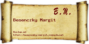 Besenczky Margit névjegykártya