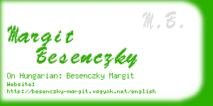 margit besenczky business card